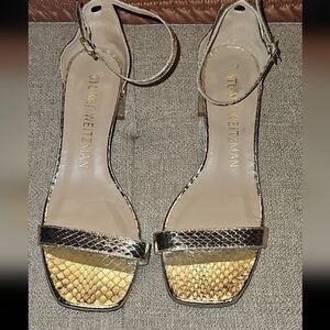 Stuart Weitzman Metallic Gold Heels